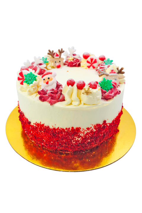 Torta Red Velvet navideña - Terely